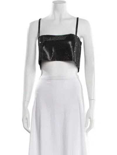 Pre-owned Nué Square Neckline Sleeveless Crop Top In Purple