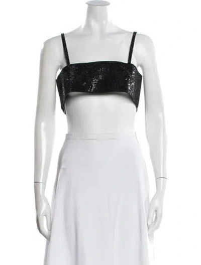 Pre-owned Nué Square Neckline Sleeveless Crop Top In Purple