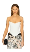 Nue Studio Camellia Corset Top In White