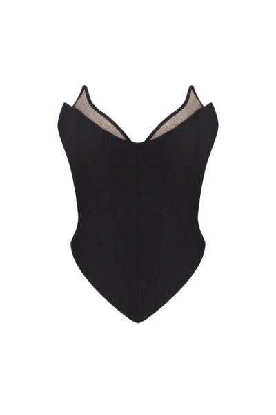 Nué Veneda Corset Top In Black