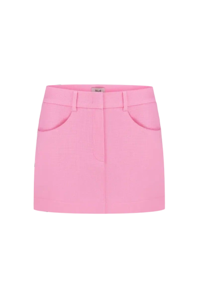 Nué Waffle Mini Skirt In Pink