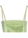 Nué Charlotte Rhinestone Top In Green