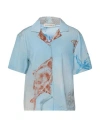 Nuevo Mundo Woman Shirt Sky Blue Size L Cotton