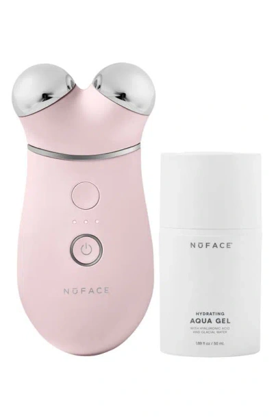 Nuface Refreshed Trinity Smart Advanced Facial Toner Device Set In Pink