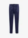 Nugnes 1920 Blue Denim Jeans With Drawstring