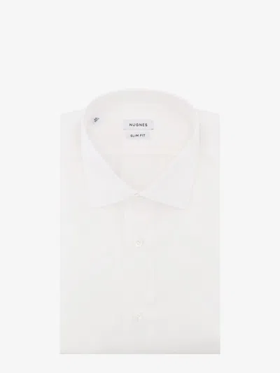 Nugnes 1920 Camicia Slim Fit In Cotone In White