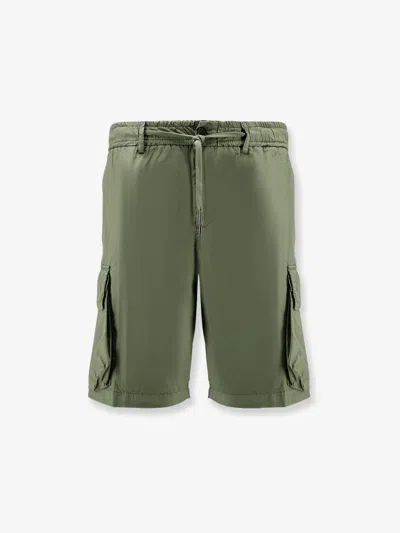 Nugnes 1920 Cargo Cotton Bermuda Shorts In Green