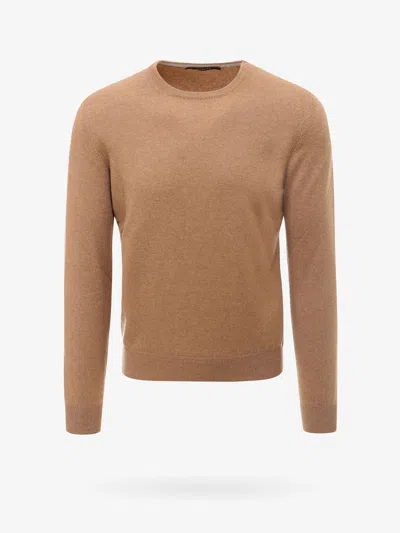 Nugnes 1920 Cashmere Basic Sweater In Brown
