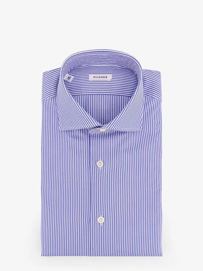 Nugnes 1920 Classic Cotton Shirt In Blue