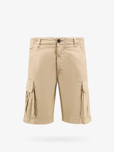 Nugnes 1920 Cotton Cargo Bermuda Shorts In Beige