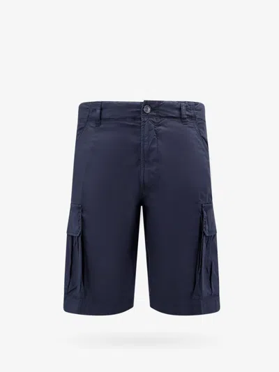 Nugnes 1920 Cotton Cargo Bermuda Shorts In Blue