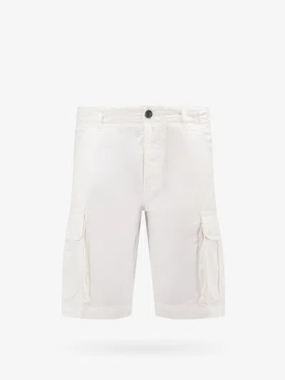 Nugnes 1920 Cotton Cargo Bermuda Shorts In White