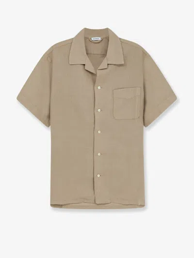 Nugnes 1920 Linen And Cotton Shirt In Neutral