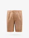 Nugnes 1920 Linen Bermuda Shorts With Logoed Label
