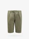 Nugnes 1920 Linen Bermuda Shorts With Logoed Label
