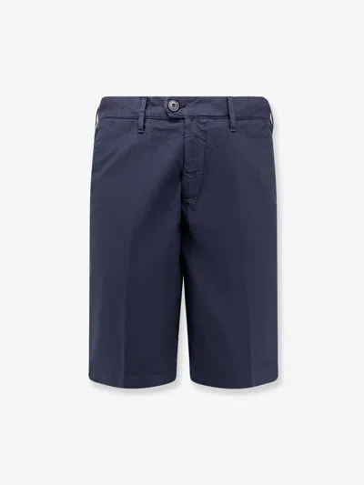 Nugnes 1920 Regular Fit Cotton Bermuda Shorts In Blue
