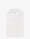 Nugnes 1920 Slim Fit Cotton Shirt With Plastron In White