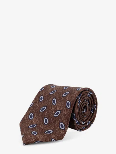 Nugnes 1920 Silk Tie In Brown