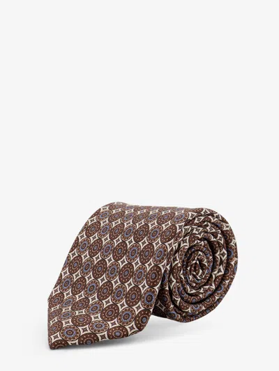 Nugnes 1920 Silk Tie In Brown