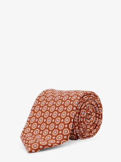Nugnes 1920 Silk Tie In Orange