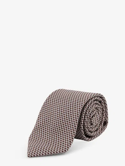 Nugnes 1920 Silk Tie In Brown