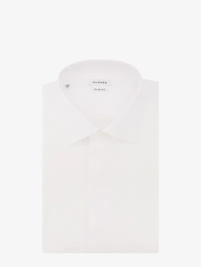 Nugnes 1920 Slim Fit Cotton Shirt With Plastron