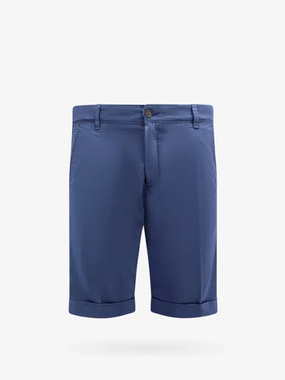 Nugnes 1920 Stretch Cotton Bermuda Shorts With Multicolor Detail