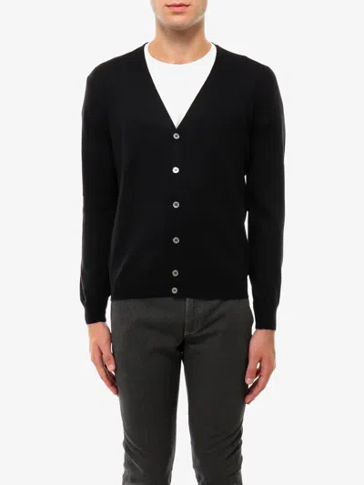 Nugnes 1920 Virgin Wool Cardigan In Black