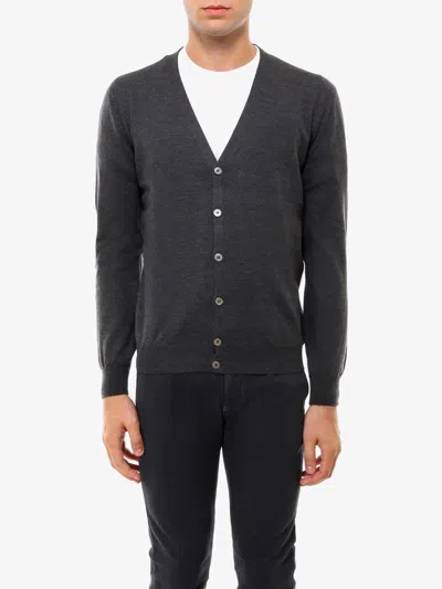 Nugnes 1920 Virgin Wool Cardigan In Grey