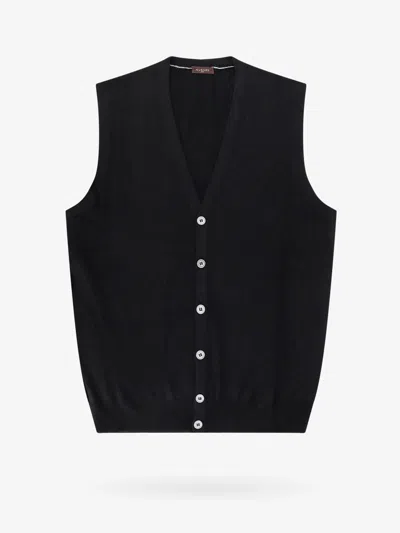 Nugnes 1920 Virgin Wool Vest In Black