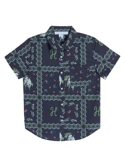 Null Babies' Little Boy's & Boy's The Tiny Beau Shirt In Floral Patchwork Navy
