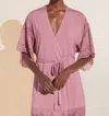 Null Eberjey Beatrix Robe In Foxglove In Pink