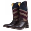 Null Men's Old Glory Burnished American Flag Boots In Multi In Multi
