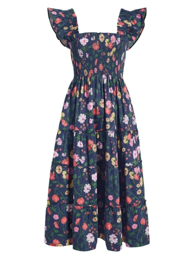 Null Women's The Ellie Nap Dress In Navy Peony Bouquet
