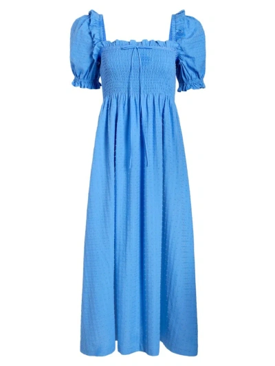 Null Women's The Scarlett Midi Nap Dress In Hydrangea Blue