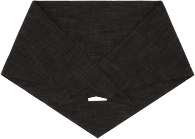Nullus Brown Wooden Pattern Kerchief Scarf In Reverse Brindle