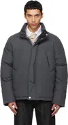 Nullus Gray 8 Pocket Down Jacket In Gray