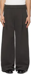Nullus Gray Interweaved Sweatpants In Gray