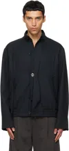 Nullus Navy Harrington Jacket In Black