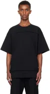 NULLUS STUDIOS BLACK ENVELOPE SLIT T-SHIRT