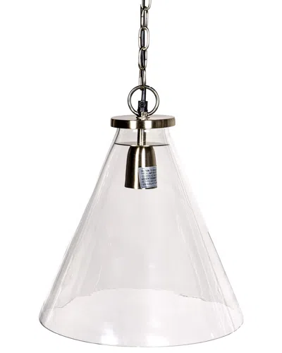 Nuloom 13in Glass Tapered Pendant In Transparent