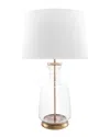 Nuloom 24in Briella Clear Glass Cotton Shade Table Lamp