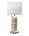 Nuloom 29in Medina Shell Prism Linen Shade Table Lamp