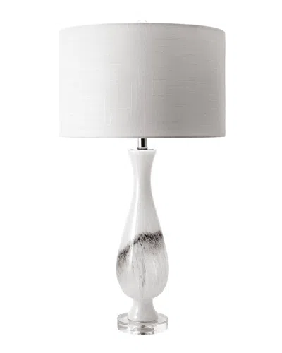 Nuloom 30in Gia Glass Marbleized Vase Linen Shade Table Lamp