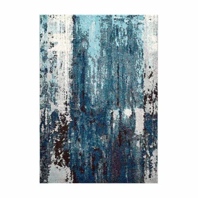 Nuloom Abstract Haydee Rectangular Area Rug In Blue