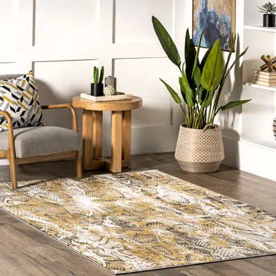 Nuloom Aideen Modern Snake Patterned Area Rug In Brown