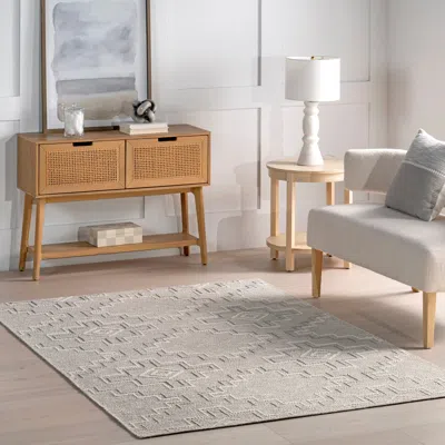 Nuloom Alani Textured Moroccan Area Rug In Gray