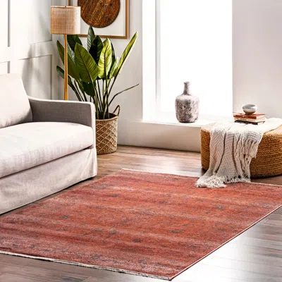 Nuloom Alethia Herati Fringe Area Rug In Red