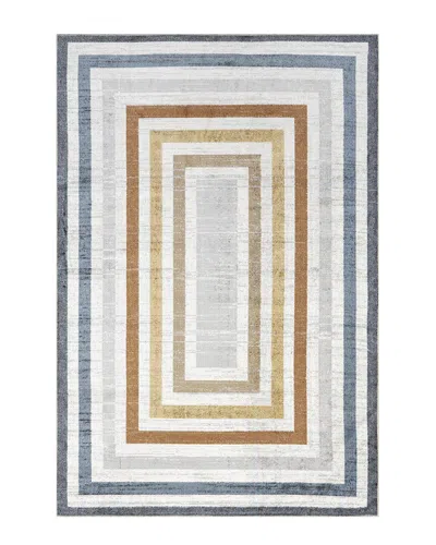 Nuloom Alienor Spinclean Striped Machine Washable Polyester Rug In Multicolor