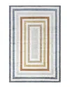 Nuloom Alienor Spinclean Striped Machine Washable Polyester Rug In Multicolor